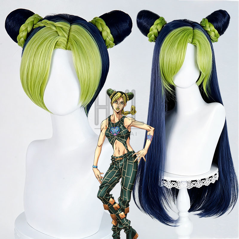 Men'S Yellow Accessories - Anime JOJO Jolyne Cujoh Cosplay Wig