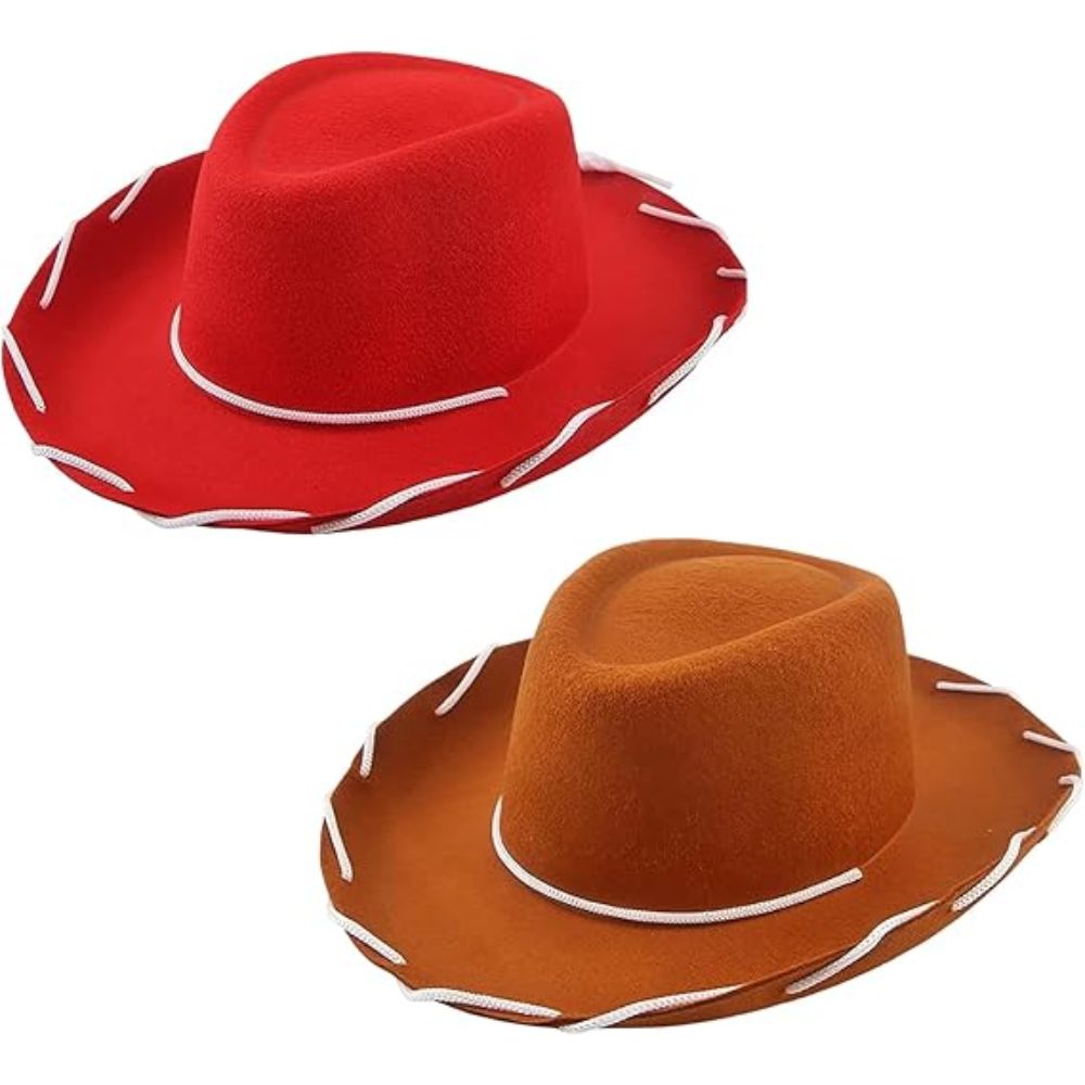 Men Accessories Pack - Fantasia Woody Jessie Cosplay Felt Hat