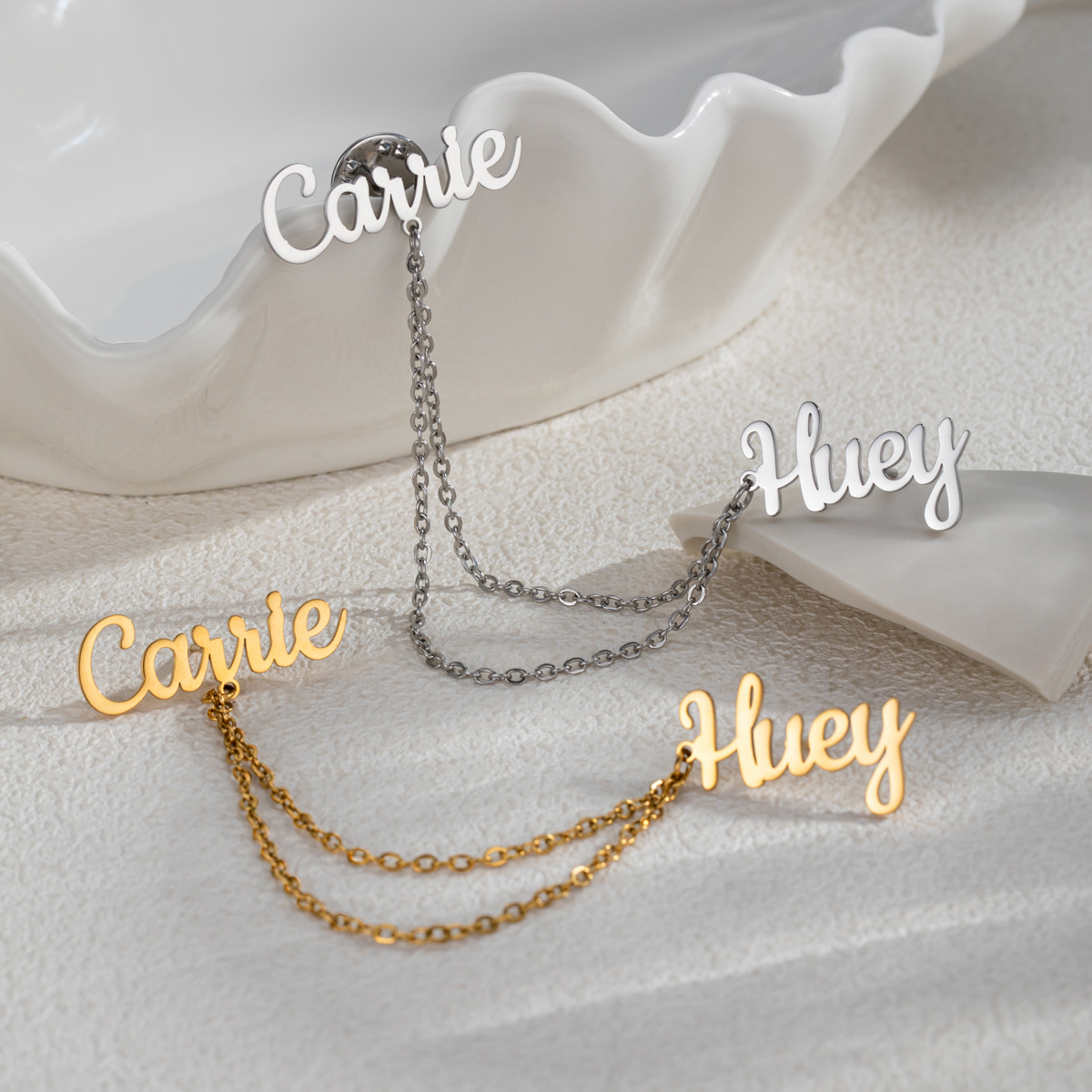 Men Accessories Pack - Fashion 2 Names DIY Customized Pins