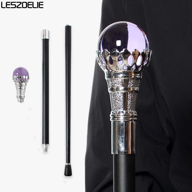 Men Accessories Tips - Lavender Glass Crystal Ball Walking Cane