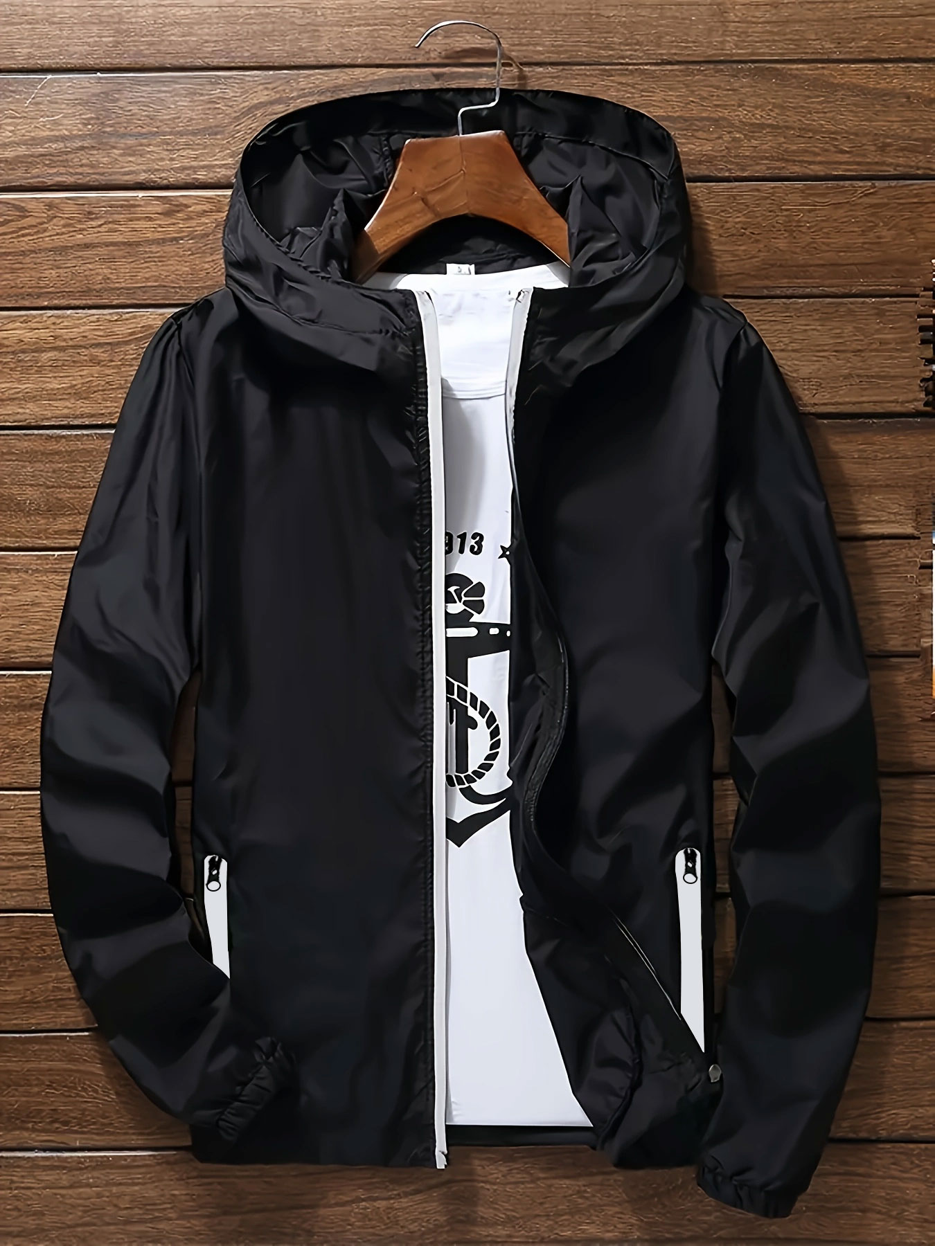 Men'S Accessories Pouch - Men's Premium Lightweight Hooded Windbreaker, Quick-Dry