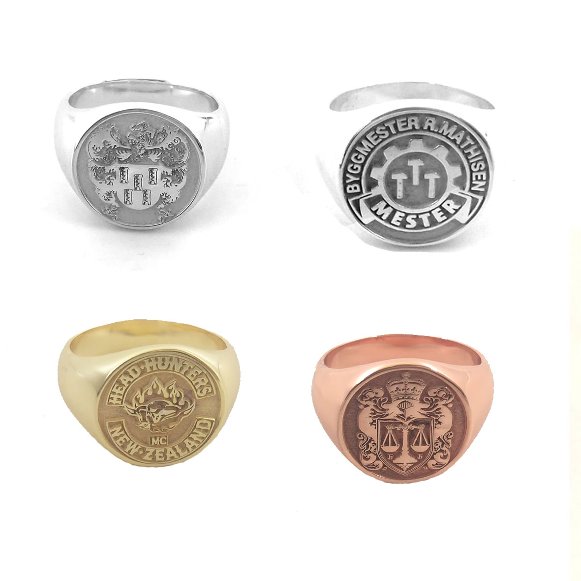 Custom Engraved 17mm Round Top - đánh giá và giá Signet Ring Men