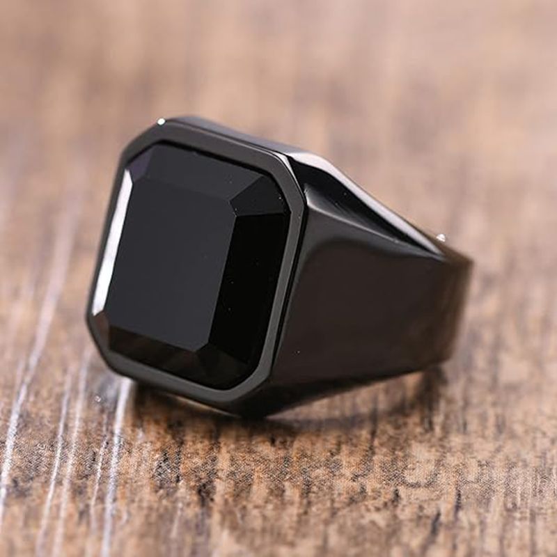 Man Ring Black Carnelian Signe - đánh giá và giá Signet Ring Men