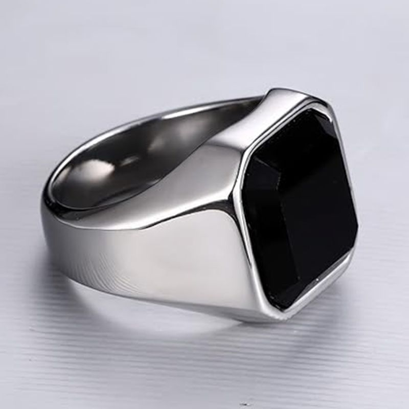 Man Ring Black Carnelian Signe - đánh giá và giá Signet Ring Men