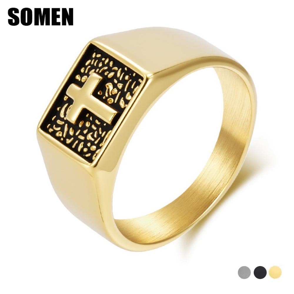 Somen Vintage Stainless Steel  - đánh giá và giá Signet Ring Men