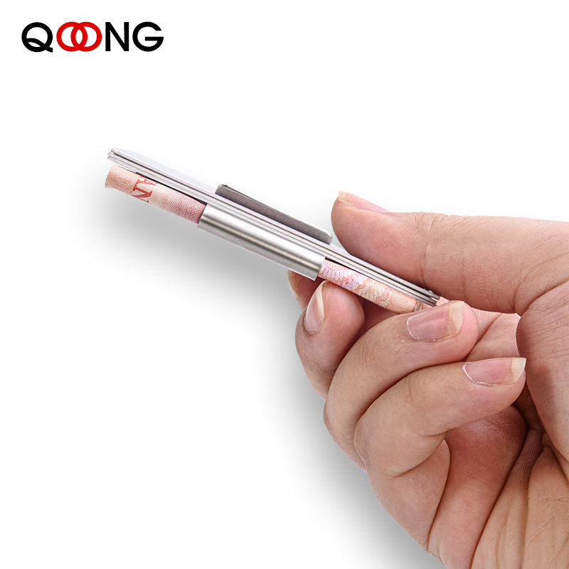 QOONG Thép Không Gỉ Mỏng 2 Mặt - đánh giá và giá Money Clip Slim