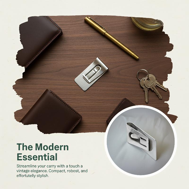 Slim Stainless Steel Men's Mon - đánh giá và giá Money Clip Slim