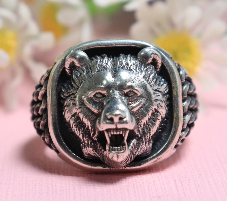 22g Viking Bear Head Nordic Or - đánh giá và giá Signet Ring Men