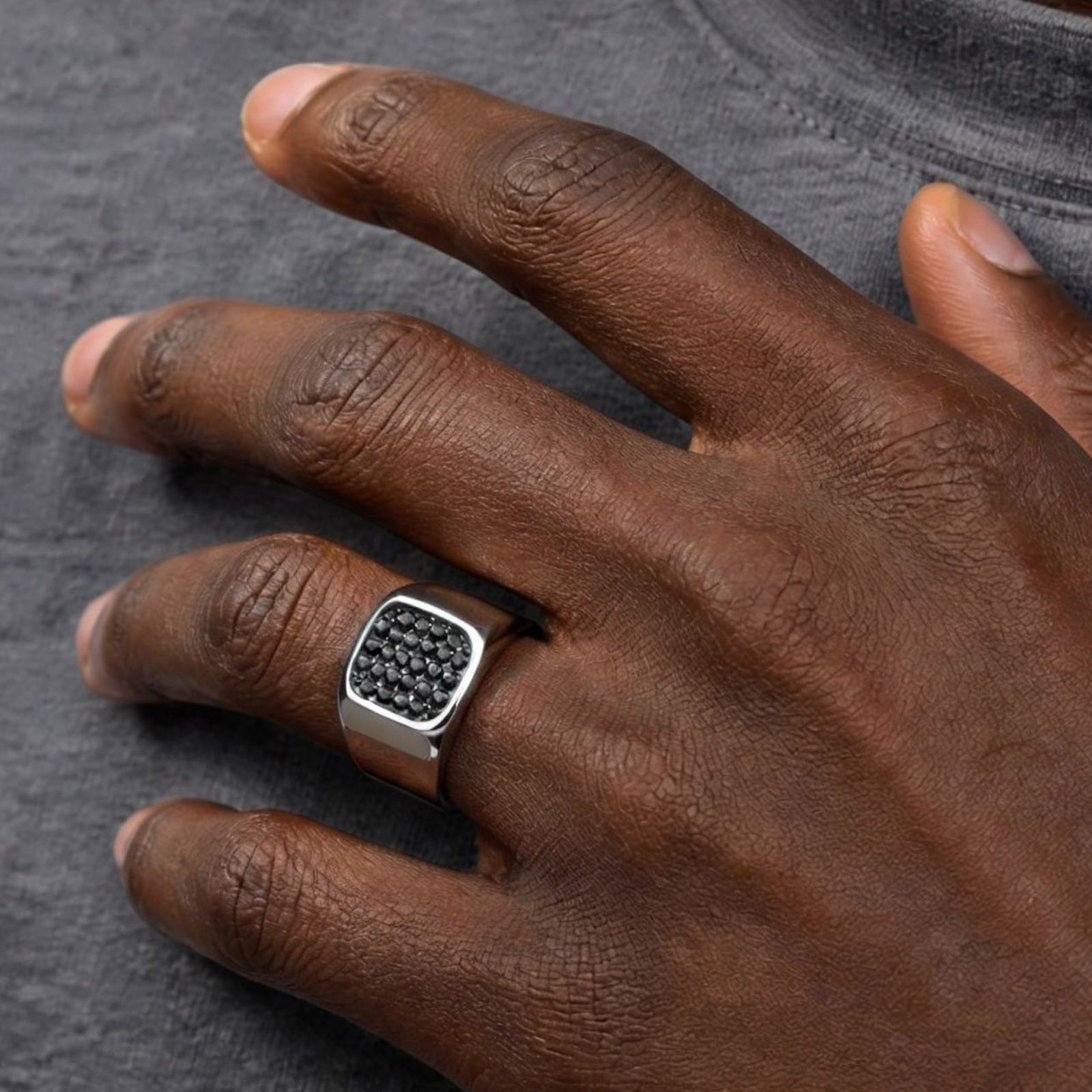 Punk Stainless Steel Signet Ri - đánh giá và giá Signet Ring Men