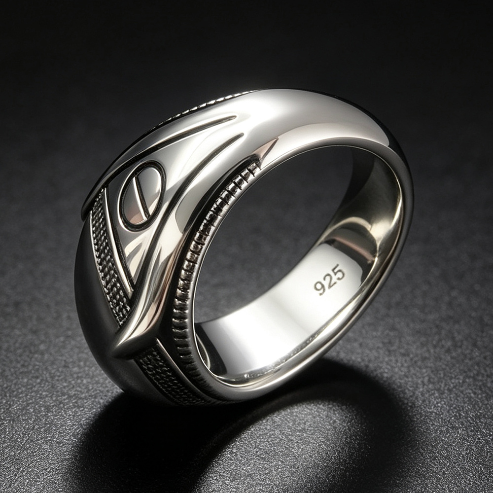 S925 Sterling Silver Agate Sig - đánh giá và giá Signet Ring Men