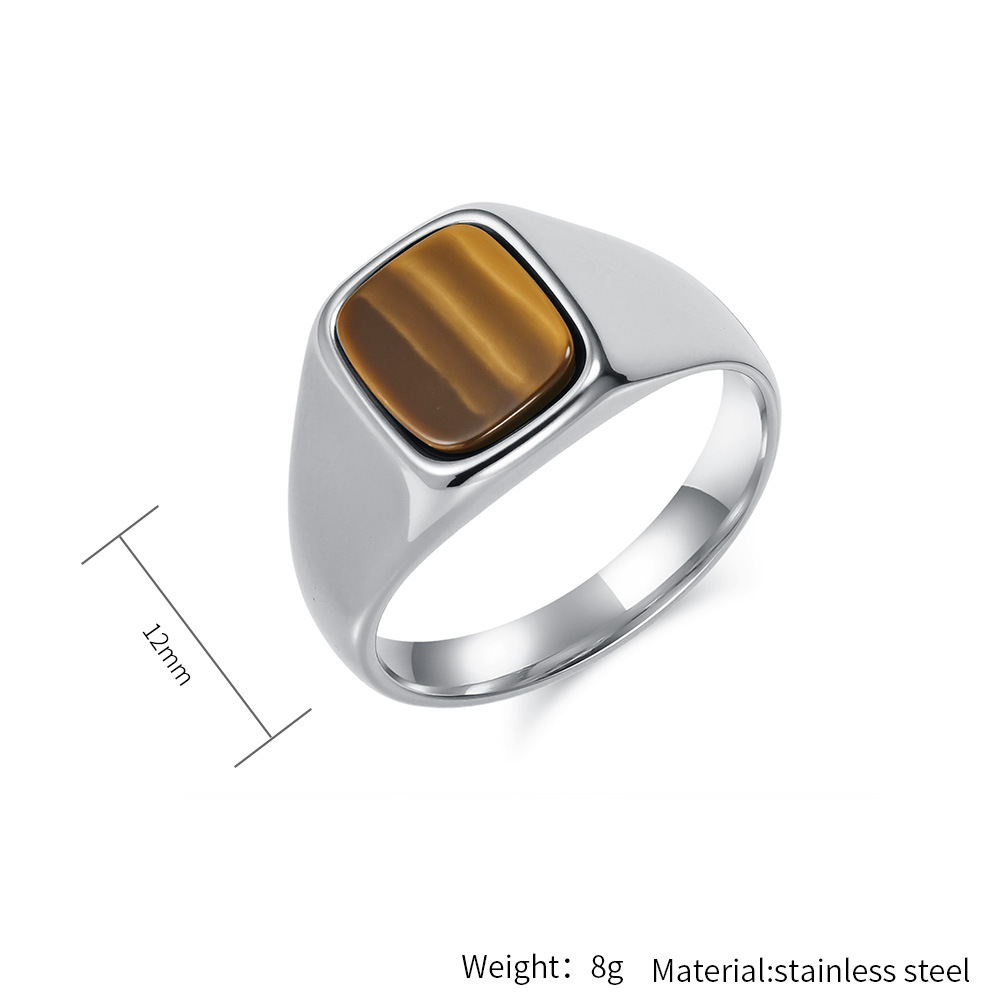 New Fashion Vintage Stainless  - đánh giá và giá Signet Ring Men