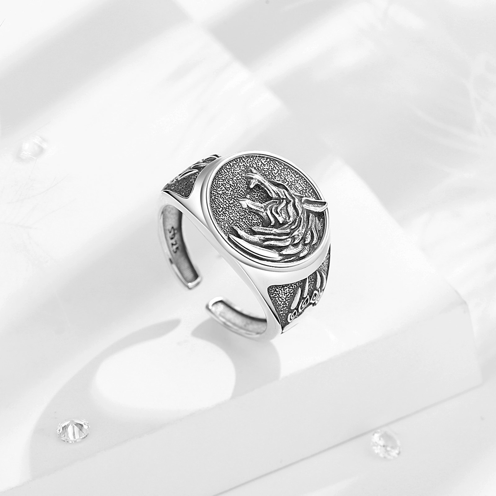 Eudora 925 Sterling Silver Vik - đánh giá và giá Signet Ring Men