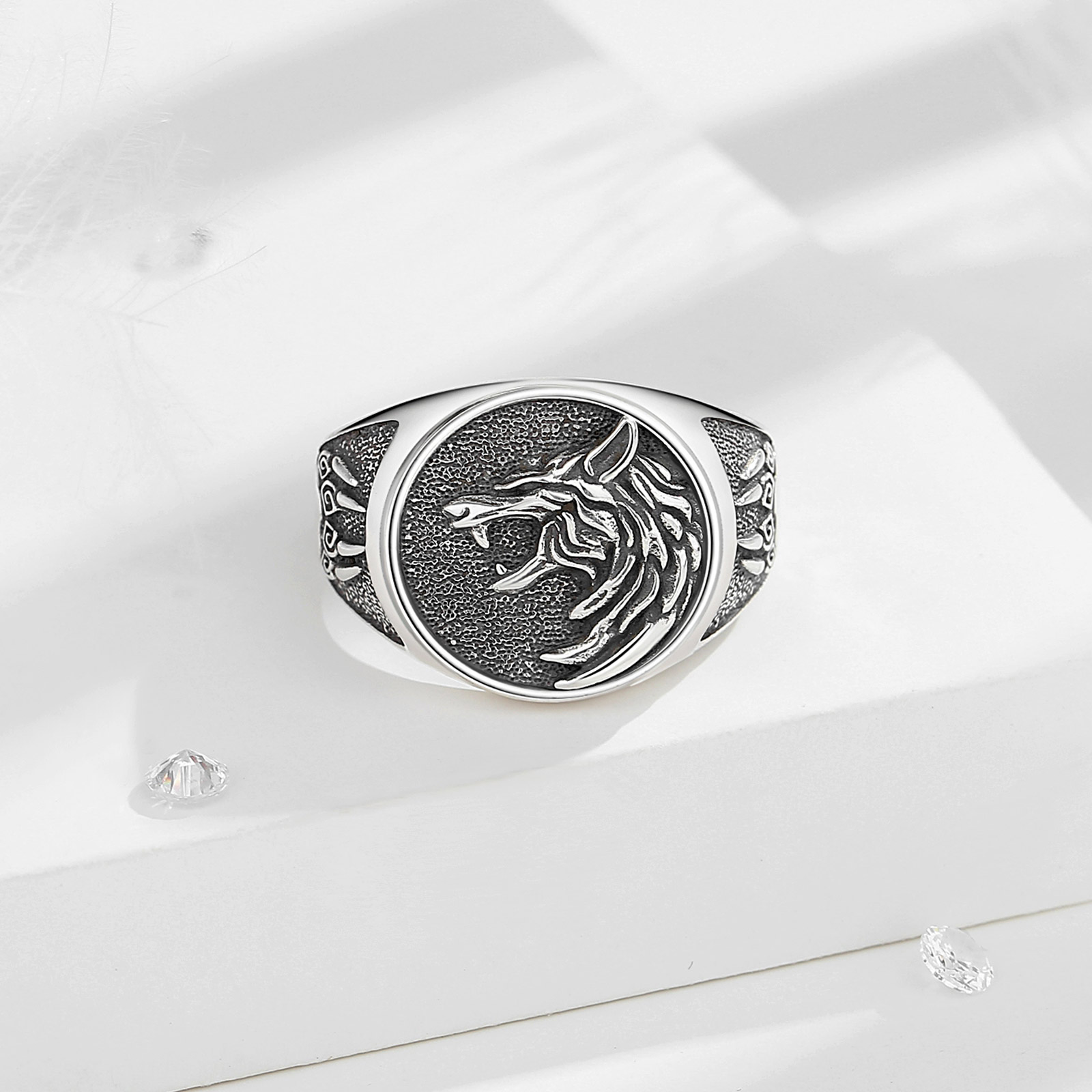 Eudora 925 Sterling Silver Vik - đánh giá và giá Signet Ring Men