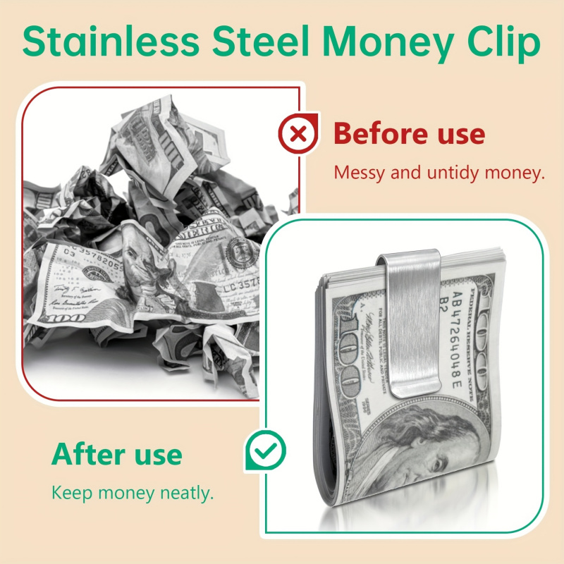 20PCS Stainless Steel Silver S - đánh giá và giá Money Clip Slim