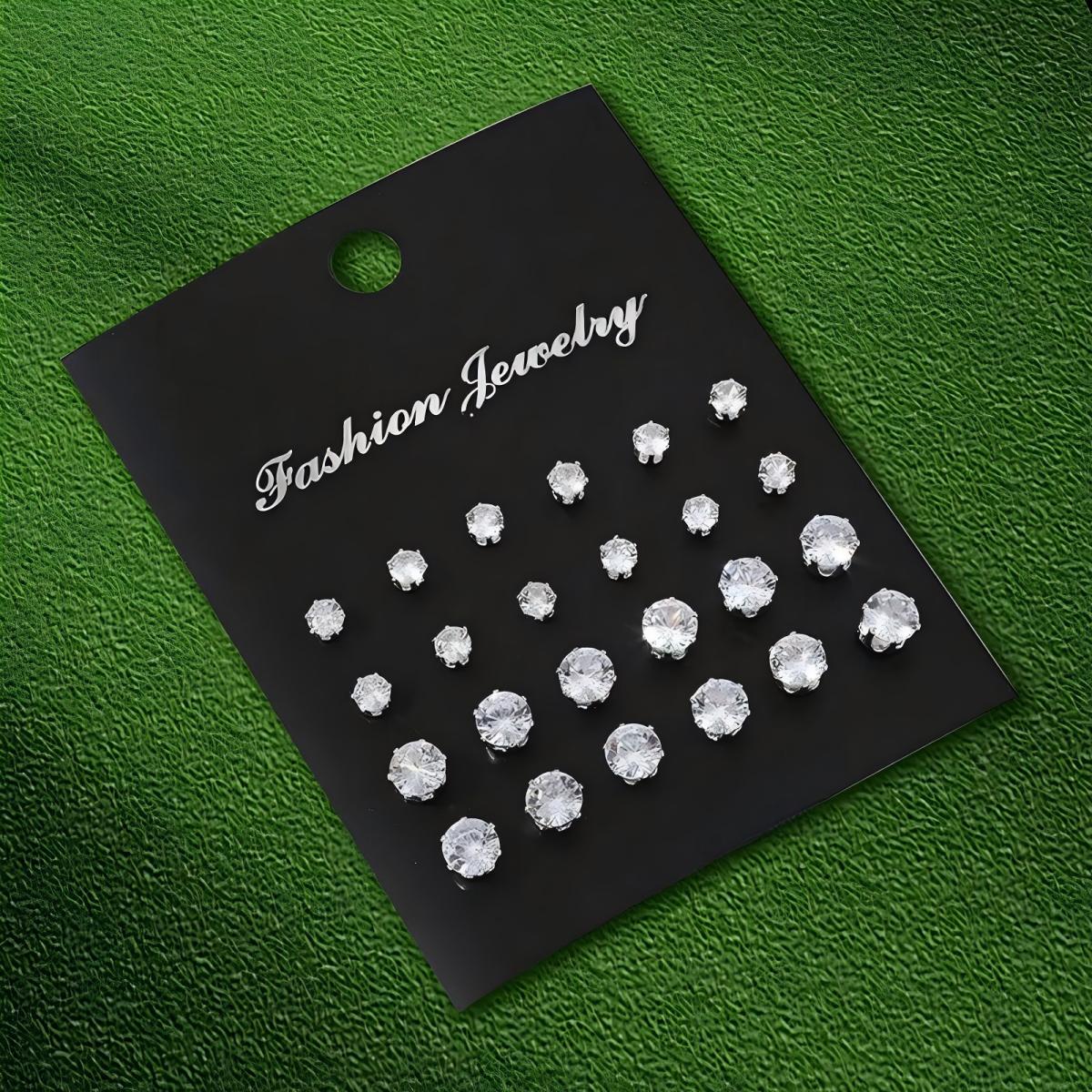 12 Pairs Cubic Zirconia Simula - đánh giá và giá Men Accessories Combo Set