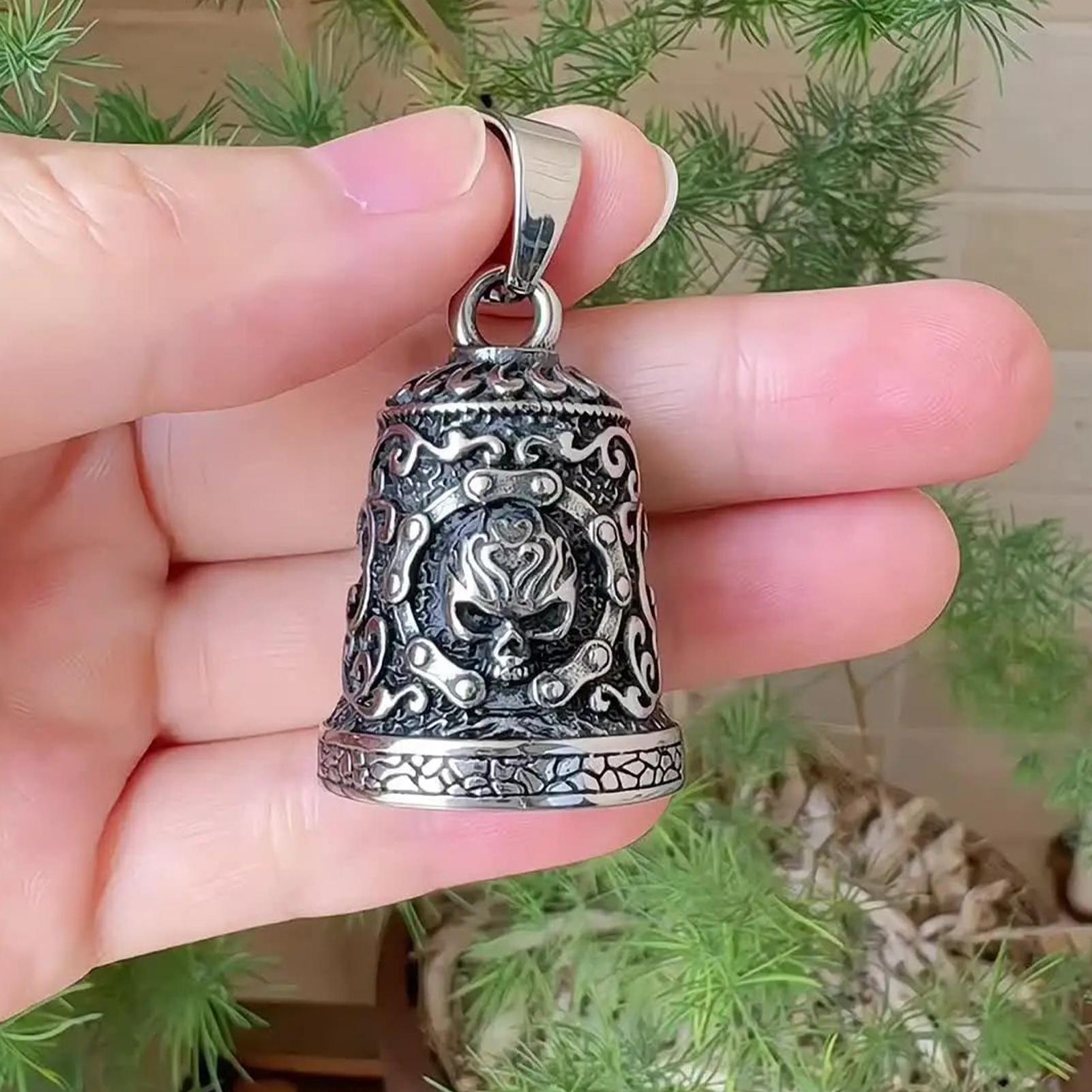 Skull Bell Charm Motorcycle Be - đánh giá và giá Men Accessories Chain