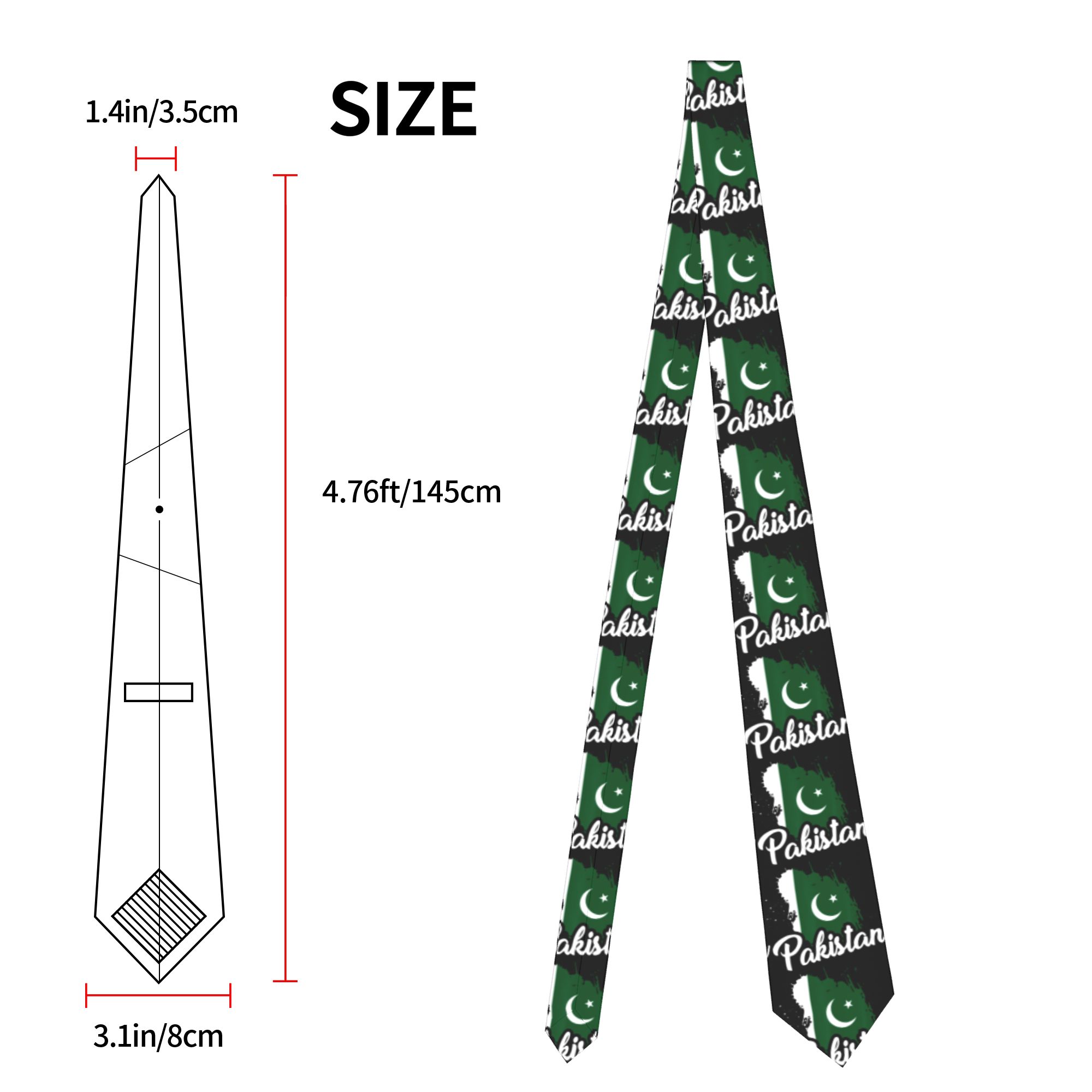Men's Tie Pakistan Flag Pakist - đánh giá và giá Men Accessories In Pakistan