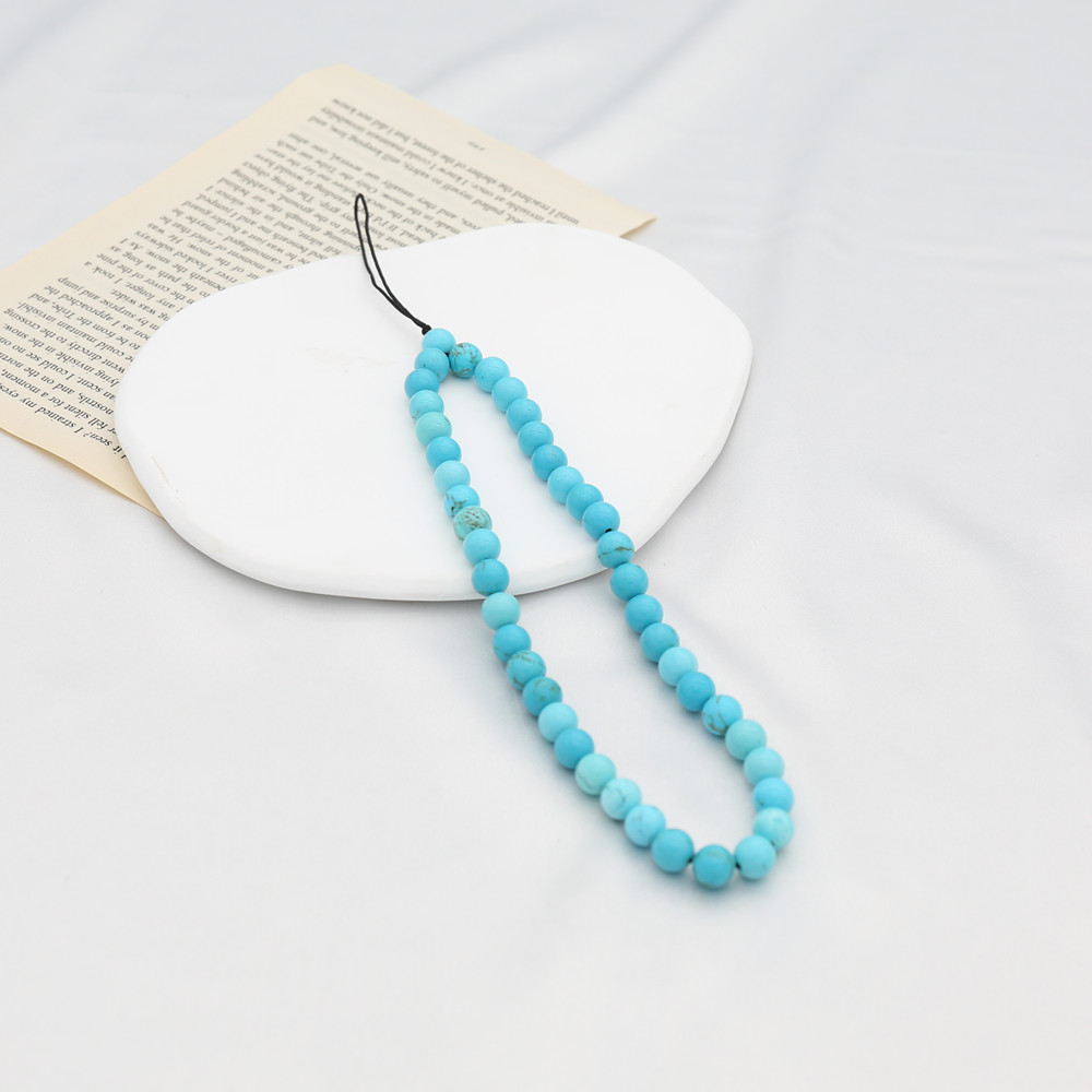 8MM Blue Turquoise Beaded Mobi - đánh giá và giá Men Accessories Chain