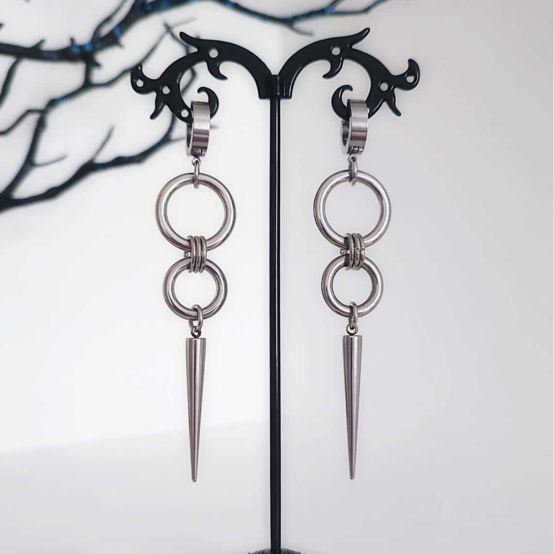 Punk rivet earring,Goth jewelr - đánh giá và giá Men Accessories Tips