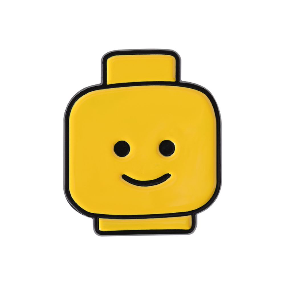 Cute Yellow Pin Block Man Smil - đánh giá và giá Men'S Yellow Accessories