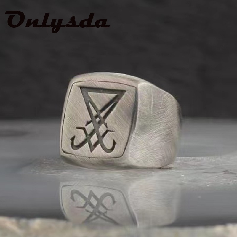Onlysda Gothic Lucifer Ấn Của  - đánh giá và giá Signet Ring Men