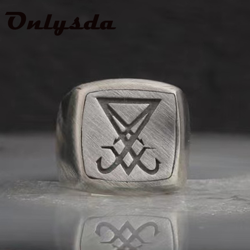 Onlysda Gothic Lucifer Ấn Của  - đánh giá và giá Signet Ring Men