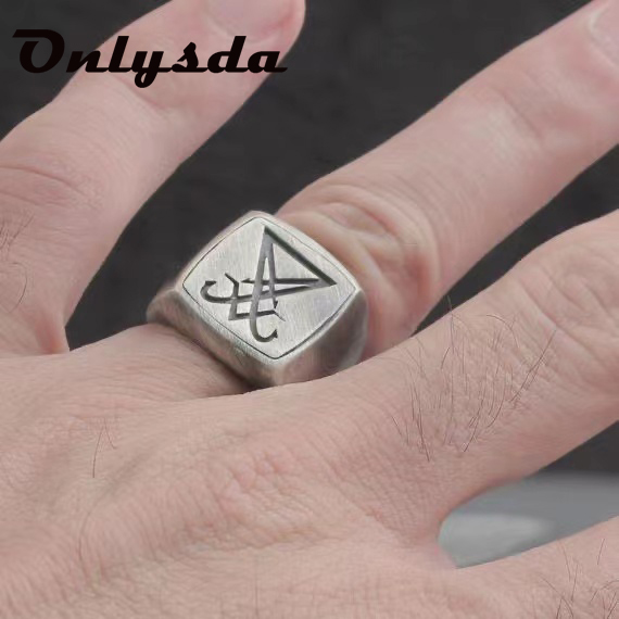 Onlysda Gothic Lucifer Ấn Của  - đánh giá và giá Signet Ring Men