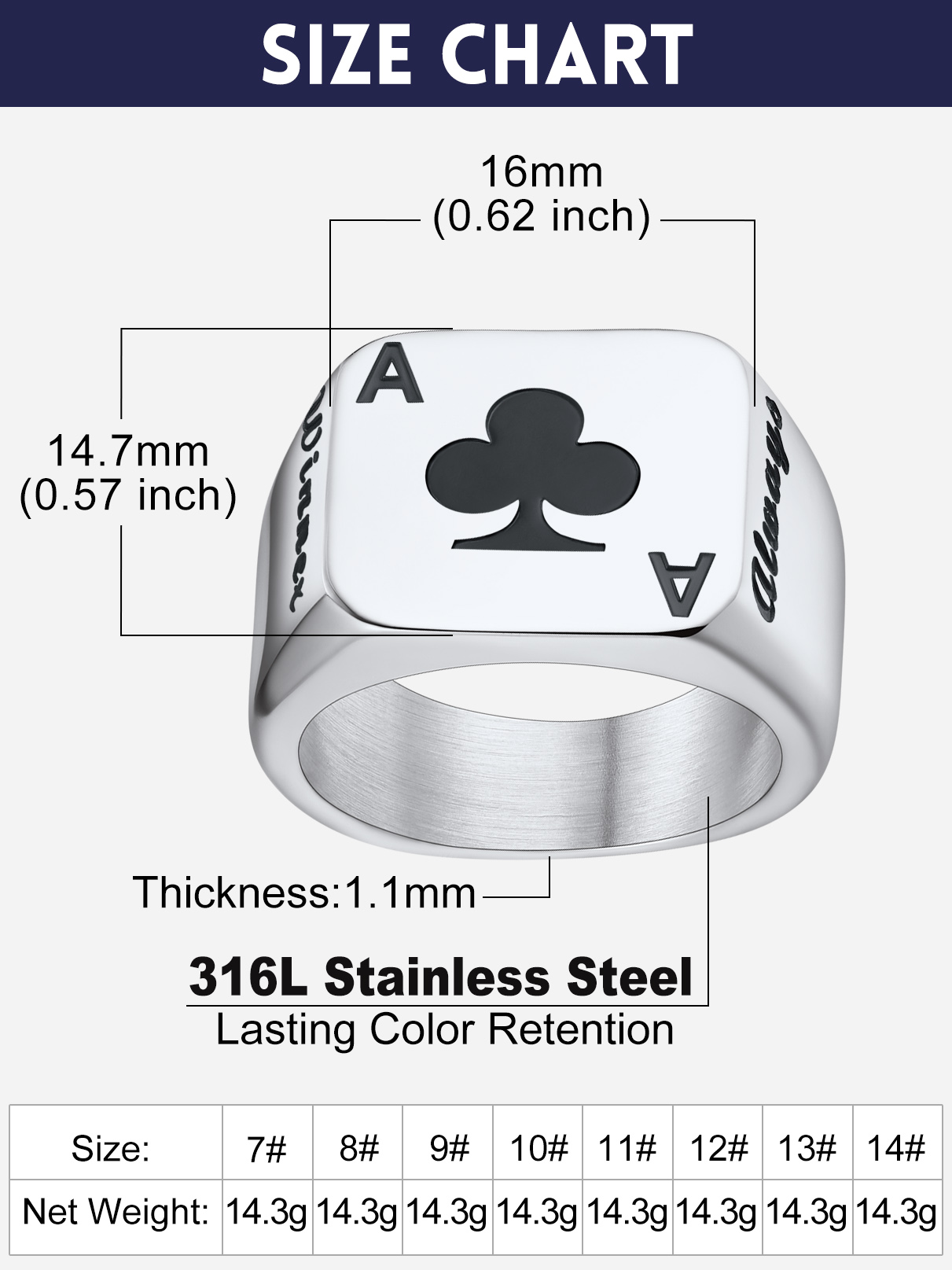 U7 Customized Square Rectangle - đánh giá và giá Signet Ring Men
