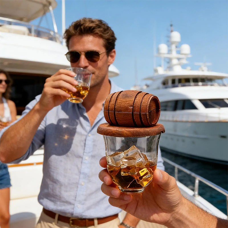 Wooden Barrel Whiskey Cocktail - đánh giá và giá Men'S Accessories Tray