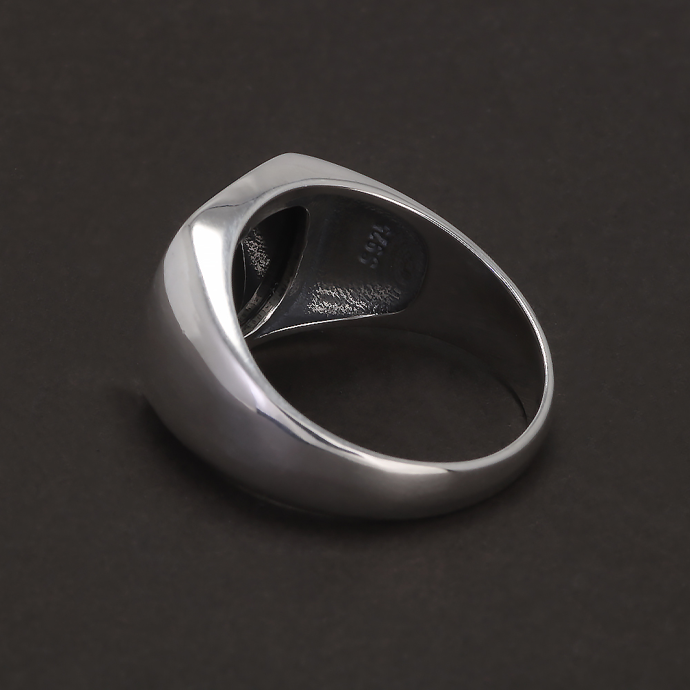 S925 Sterling Silver Black Ony - đánh giá và giá Signet Ring Men