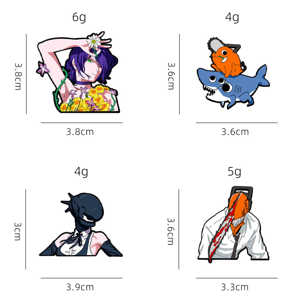 4pcs Animal Manga Characters E - đánh giá và giá Men'S Accessories Jewelry Sale