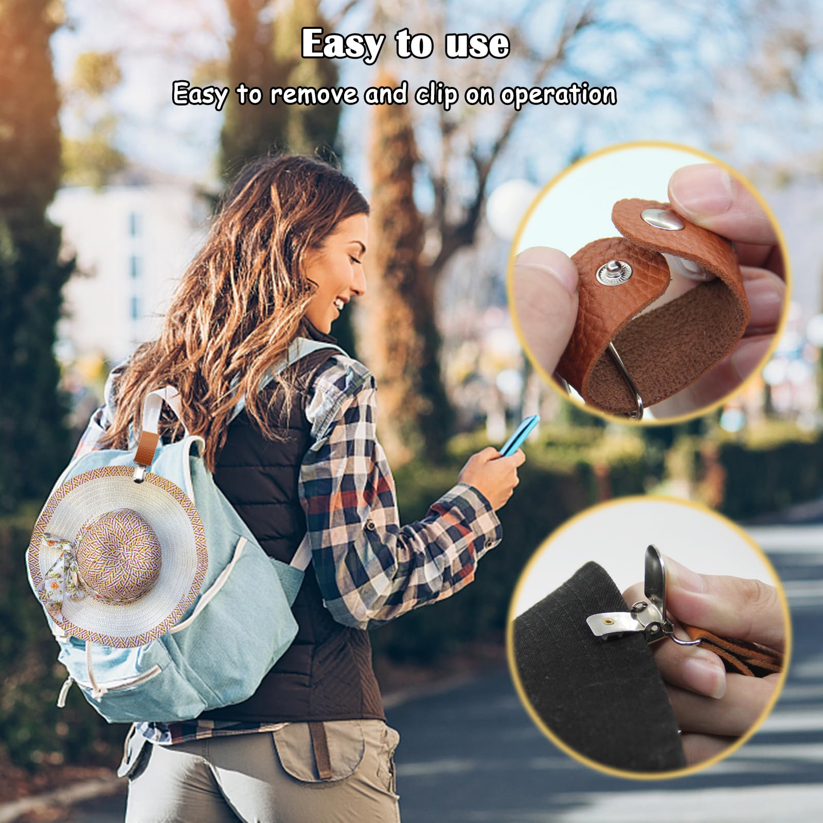 PU Leather Hat Clip for Travel - đánh giá và giá Men'S Accessories Travel Bag