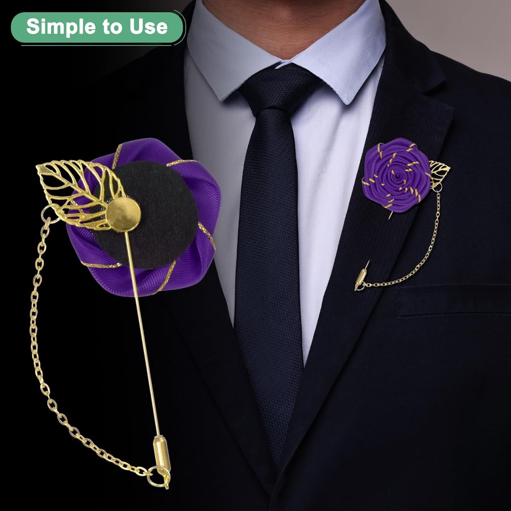 Rose Brooch Pin Cloth Rose Flo - đánh giá và giá Men Accessories For Wedding